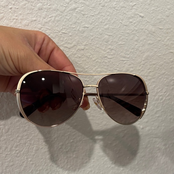 Marc Jacobs Gold Tortoise Aviator Sunglasses NWOT - Picture 2 of 5